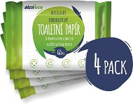 AlzaEco Biodegradable toilet paper (4×60 pcs) - Moist toilet paper
