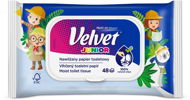 Vlhčený toaletný papier VELVET Junior (48 ks) - Vlhčený toaletní papír