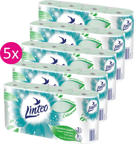 LINTEO Coloured (5×8 pcs) - Toilet Paper - Main image