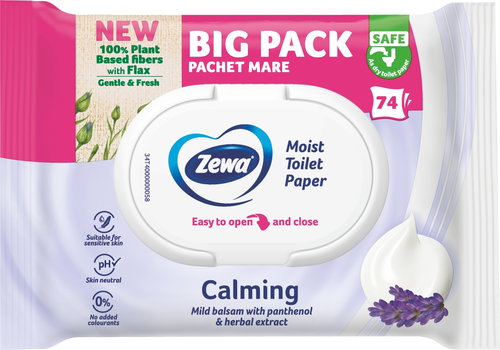 ZEWA Calming Big Pack (74 pcs) - Moist toilet paper - Main image