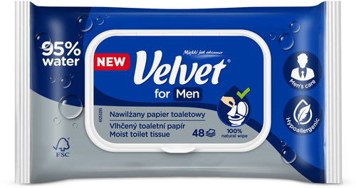 VELVET For Men (48 pcs) - Moist toilet paper - Main image