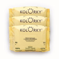 KOLORKY Moist Toilet Tissue Hamamelis 150 ks (3× 50 ks) - Moist toilet paper