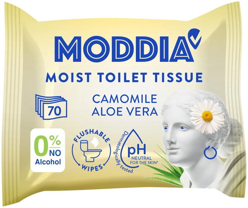 MODDIA Chamomile & Aloe Vera (70pcs) - Moist toilet paper - Main image