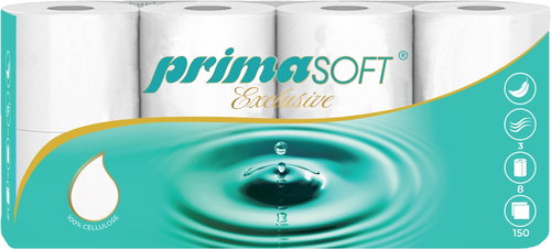 Primasoft Exclusive, 3 rétegű, 8 db - WC papír - Fő fotó