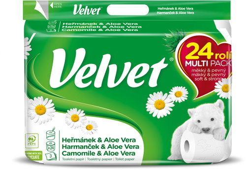 VELVET Heřmánek & Aloe Vera (24 ks) - Toilet Paper - Main image