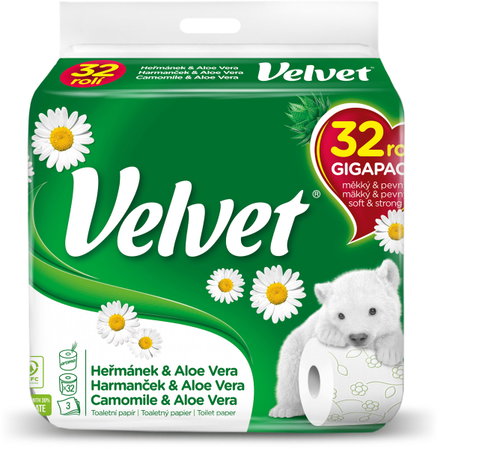 VELVET Heřmánek & Aloe Vera (32 ks) - Toilet Paper - Main image