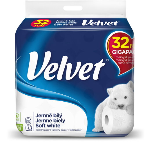 VELVET Jemně bílý (32 ks) - Toilet Paper - Main image