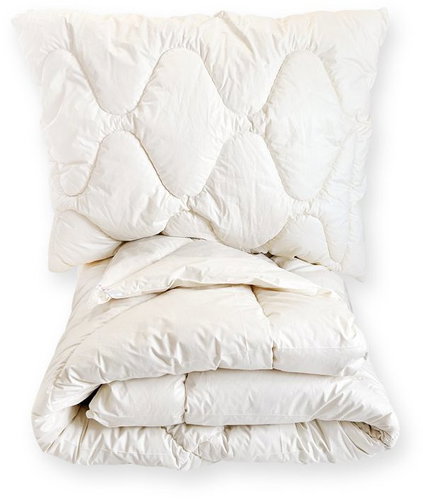 TOPKING Pillow 70 × 90 cm and blanket 135 × 220 cm - sheep wool, Czech production - Bedding Set - Main image