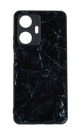 TopQ Kryt Marble Realme C55 pevný Smoky Black 106615 - Phone Cover