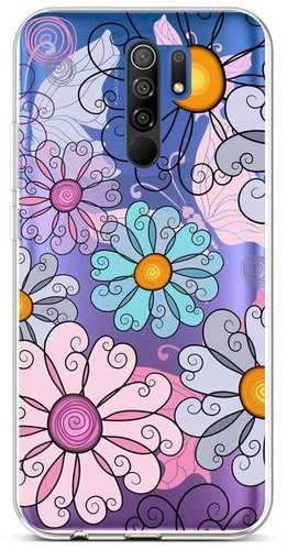 TopQ Kryt Xiaomi Redmi 9 silikon Colorful Daisy 52854 - Phone Cover - Main image