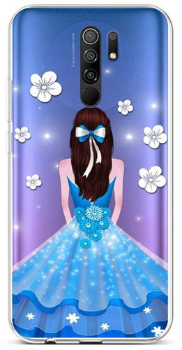 TopQ Kryt Xiaomi Redmi 9 silikon Blue Princess 52852 - Phone Cover - Main image
