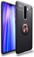 TopQ Kryt Xiaomi Redmi 9 silikon černý s měděným prstenem 52735 - Phone Cover
