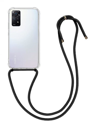 TopQ Kryt Xiaomi Redmi Note 11 Pro silikon s černou šňůrkou průhledný 76184 - Phone Cover - Main image