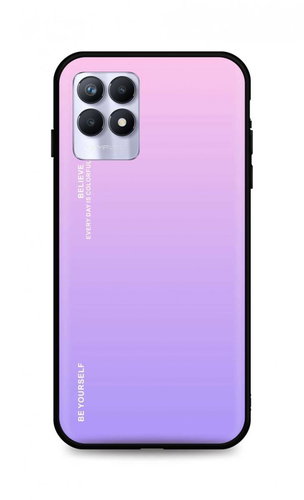 TopQ Kryt Luxury Realme 8i pevný duhový růžový 69628 - Phone Cover - Main image