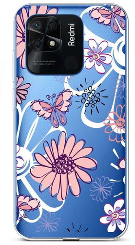 TopQ Kryt Xiaomi Redmi 10C Flowers 75089 - Phone Cover - Main image