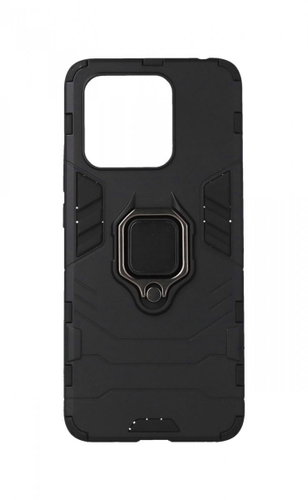 TopQ Kryt Xiaomi Redmi 10C odolný černý s prstenem 75228 - Phone Cover - Main image