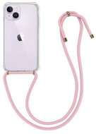 TopQ Kryt iPhone 14 s růžovou šňůrkou průhledný 82585 - Phone Cover