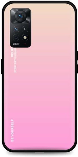 TopQ Kryt Luxury Xiaomi Redmi Note 11 Pro 5G pevný duhový meruňkový 98109 - Phone Cover - Main image
