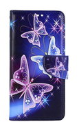 TopQ Pouzdro Vivo Y36 knížkové Modré s motýlky 107388 - Phone Case