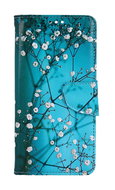 TopQ Pouzdro Vivo Y36 knížkové Modré s květy 107387 - Phone Case