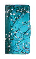 TopQ Pouzdro Honor 90 Lite 5G knížkové Modré s květy 107382 - Phone Case