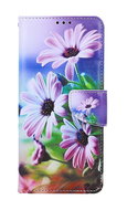 TopQ Pouzdro Xiaomi Redmi 12 knížkové Fialové květy 107380 - Phone Case