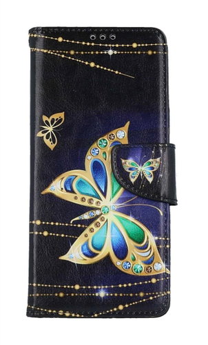 TopQ Pouzdro Xiaomi Redmi 12 knížkové Zlatý motýl 107379 - Phone Case - Main image