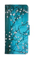 TopQ Pouzdro Xiaomi Redmi 12 knížkové Modré s květy 107372 - Phone Case