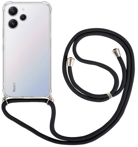 TopQ Kryt Xiaomi Redmi 12 s černou šňůrkou průhledný 106849 - Phone Cover - Main image