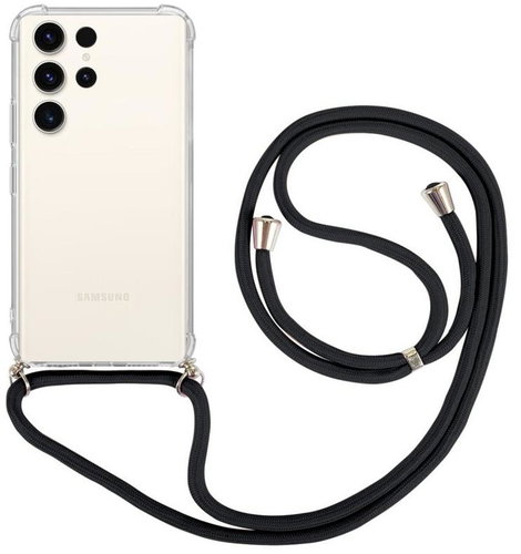 TopQ Kryt Samsung S23 Ultra s černou šňůrkou průhledný 106719 - Phone Cover - Main image