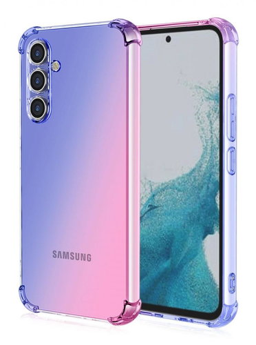 TopQ Kryt Samsung A54 5G Shock duhový modro-růžový 93224 - Phone Cover - Main image