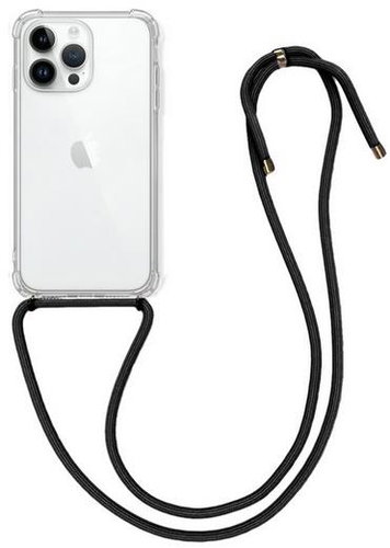 TopQ iPhone 14 Pro cover with black cord transparent 82593 - Phone Cover - Main image