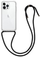 TopQ Kryt iPhone 14 Pro s černou šňůrkou průhledný 82593 - Phone Cover