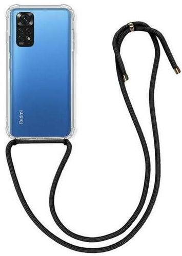 TopQ Kryt Xiaomi Redmi Note 11 silikon s černou šňůrkou průhledný 72721 - Phone Cover - Main image