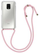 TopQ Kryt Xiaomi Redmi Note 9 PRO silikon s růžovou šňůrkou průhledný 51485 - Phone Cover