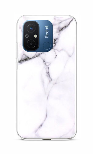 TopQ Kryt Xiaomi Redmi 12C Mramor bílý 106715 - Phone Cover - Main image