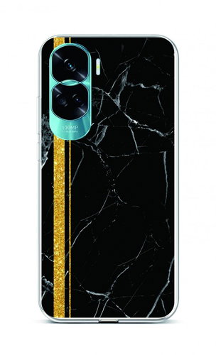 TopQ Kryt Honor 90 Lite 5G Mramor černo-zlatý 106200 - Phone Cover - Main image