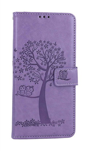 TopQ Pouzdro Xiaomi Redmi Note 12S knížkové Světle fialový strom sovičky 106877 - Phone Case - Main image
