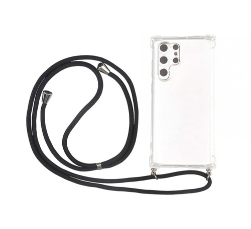 TopQ Kryt Samsung S22 Ultra s černou šňůrkou průhledný 93476 - Phone Cover - Main image