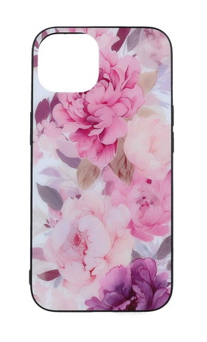 TopQ Kryt Flexible iPhone 14 Pink Flowers 107672 - Phone Cover - Main image