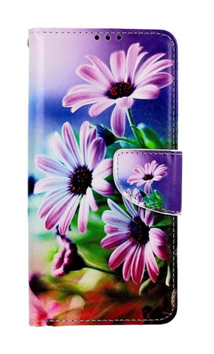 TopQ Pouzdro Motorola Moto G32 knížkové Fialové květy 105160 - Phone Case - Main image