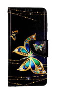 TopQ Pouzdro Motorola Moto G32 knížkové Zlatý motýl 99488 - Phone Case