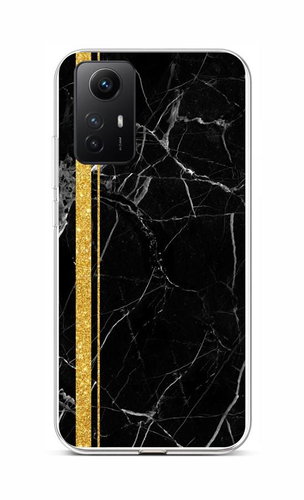 TopQ Kryt STYLE Xiaomi Redmi Note 12S Mramor černo-zlatý 99849 - Phone Cover - Main image