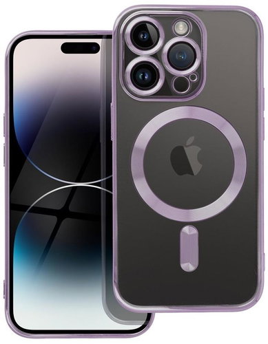 TopQ Kryt Electro iPhone 14 Pro MagSafe s fialovým rámečkem 108462 - Phone Cover - Main image