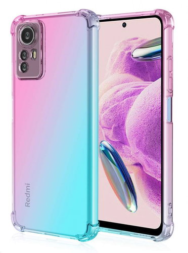 TopQ Kryt Xiaomi Redmi Note 12S Shock duhový mentolovo-růžový 99836 - Phone Cover - Main image