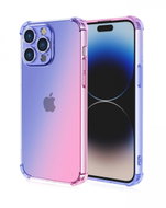 TopQ Kryt iPhone 15 Pro Max Shock duhový modro-růžový 99709 - Phone Cover