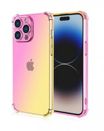TopQ Kryt iPhone 15 Pro Shock duhový růžovo-žlutý 99704 - Phone Cover