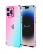 TopQ Cover iPhone 15 Pro Shock Rainbow Mint Pink 99701 - Phone Cover