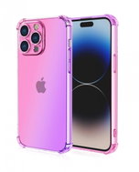 TopQ Kryt iPhone 15 Pro Shock duhový růžovo-fialový 99699 - Phone Cover