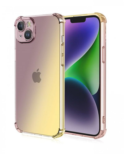 TopQ Kryt iPhone 15 Shock duhový purpurovo-žlutý 99696 - Phone Cover - Main image